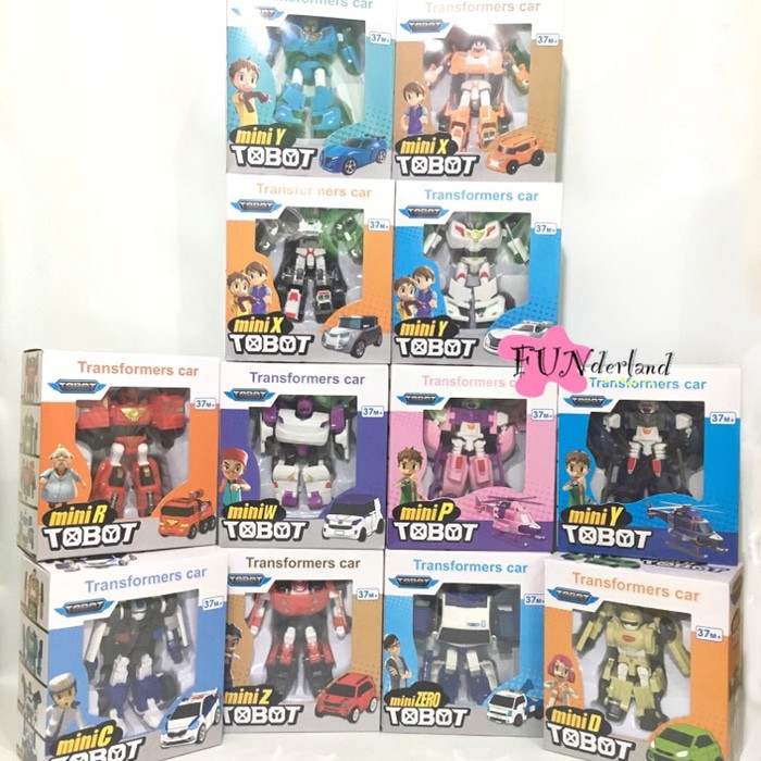 Mainan Tobot satuan Mini X Y Z C D R W Zero H P Evolution robot mobil