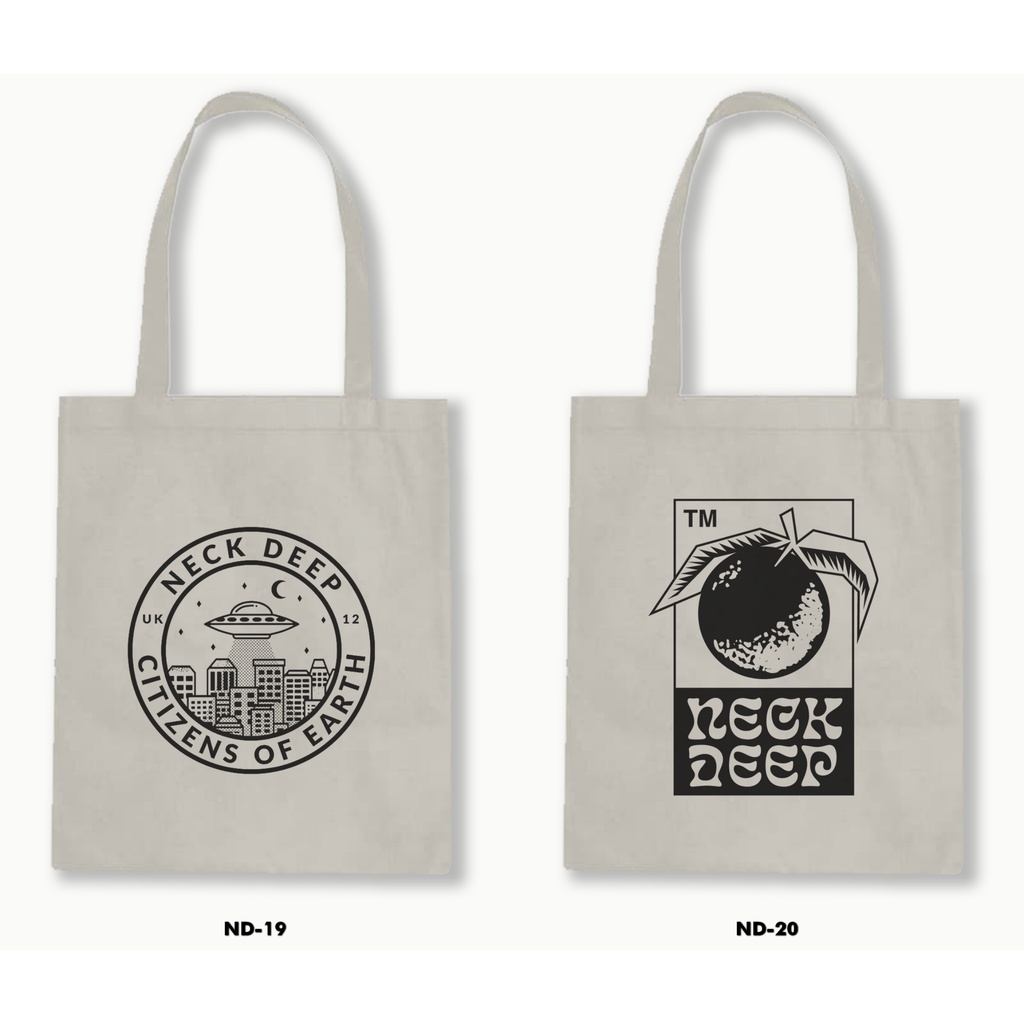 TOTE BAG BLACU - NECK DEEP 01