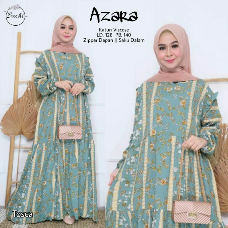 AZARA MAXY gamis katun viscose JUMBO LD 128 ORIGINAL by Sachi