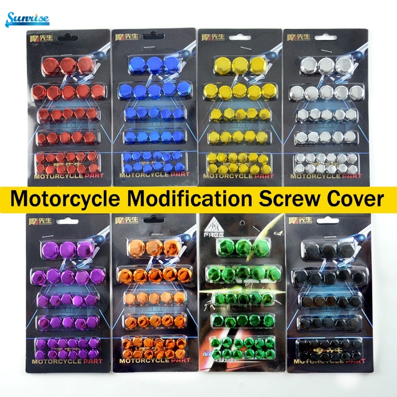 Motorcycle Modified Accessories Head Screw Cover Decoration Scooter Screw Cap Lid Auto Replacement Parts