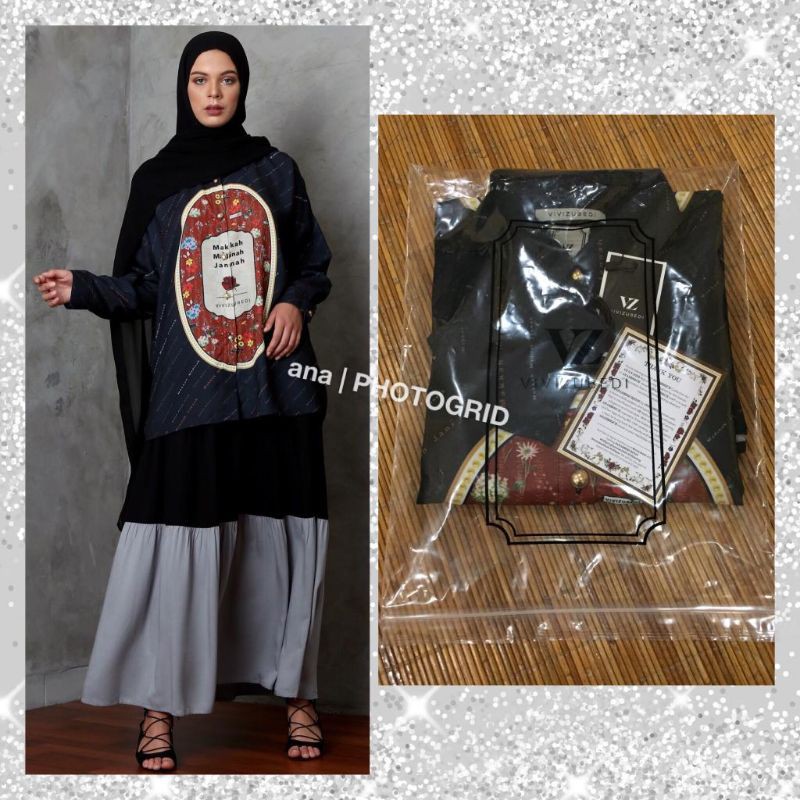 New MMJ Printed Top Black Vivi Zubedi.