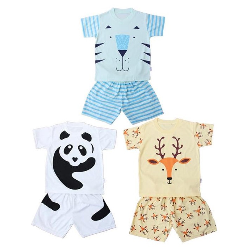 Zebe Setelan Pendek Lion edition 3pcs Boy Baju Anak Laki Laki