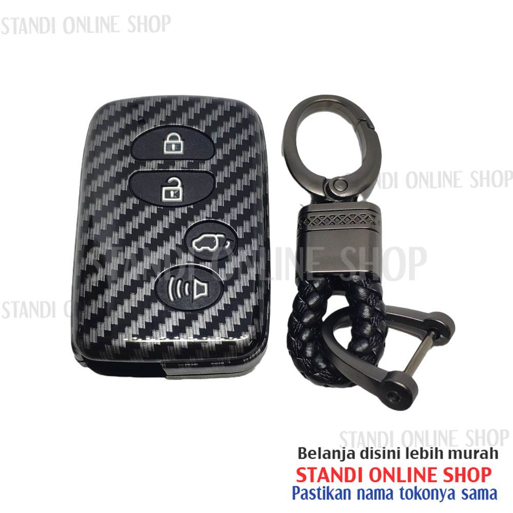 Cover Smartkey Sarung Kunci Carbon Toyota Camry Corolla Altis Lama