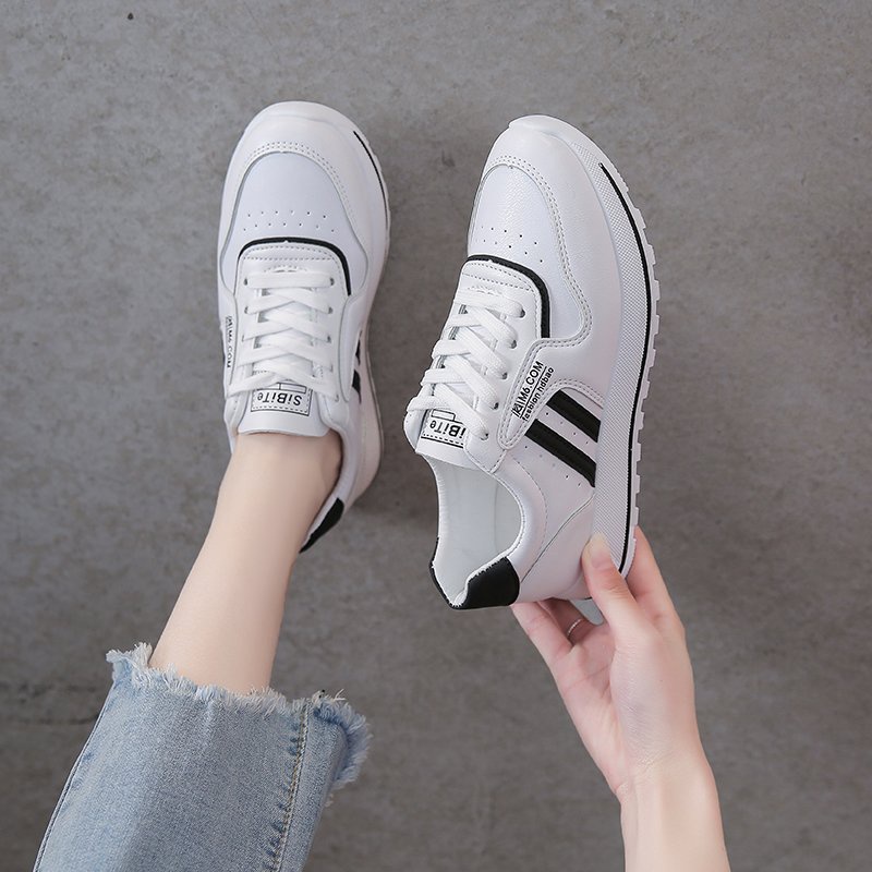 COD POS D500 Sepatu Sneakers Wanita Import Casual Sport Sepatu Kanvas Putih