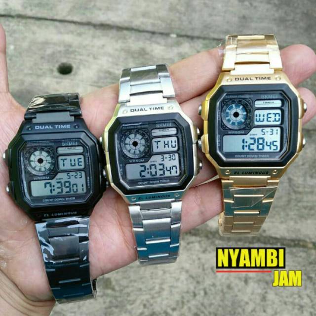 Jam SKMEI 1335 silver original WR