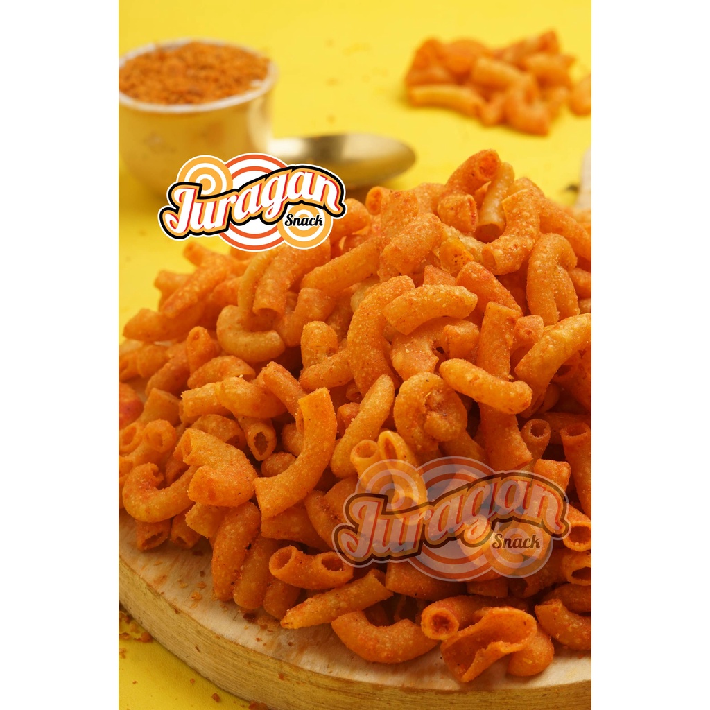 MAKARONI BANTAT PEDAS 250 gram snack kiloan makanan ringan jajanan cemilan camilan pedas asin gurih murah