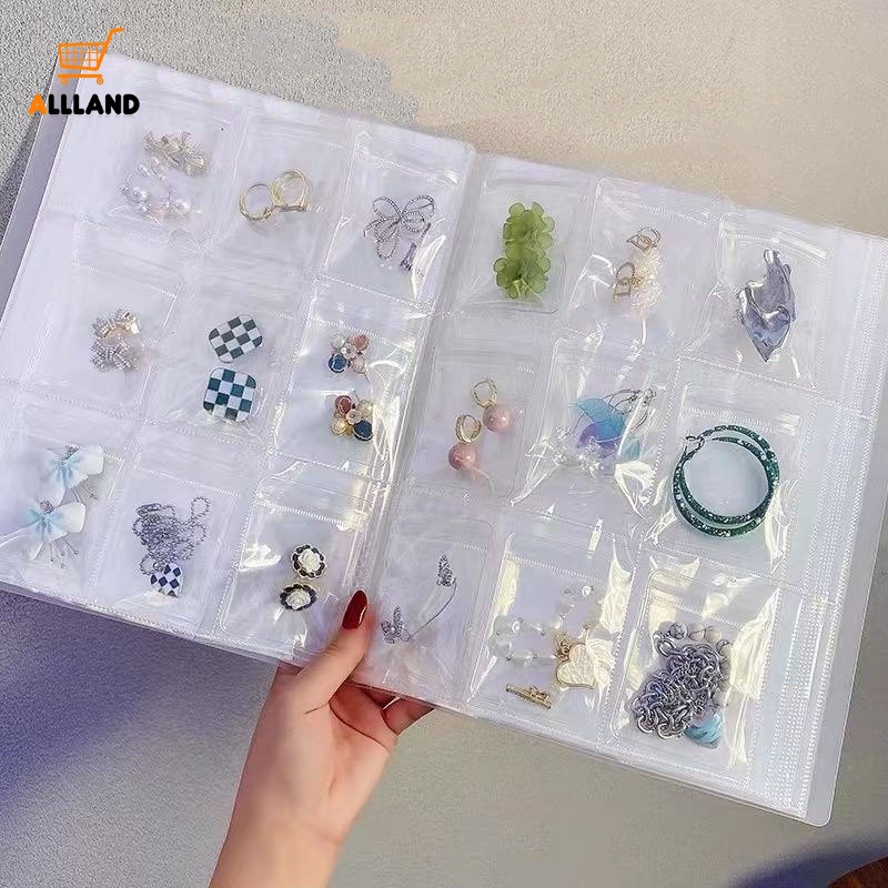 Album Penyimpanan Perhiasan Kalung Cincin Anting 288 Grid Transparan Tahan Lama Anti Oksidasi Portabel