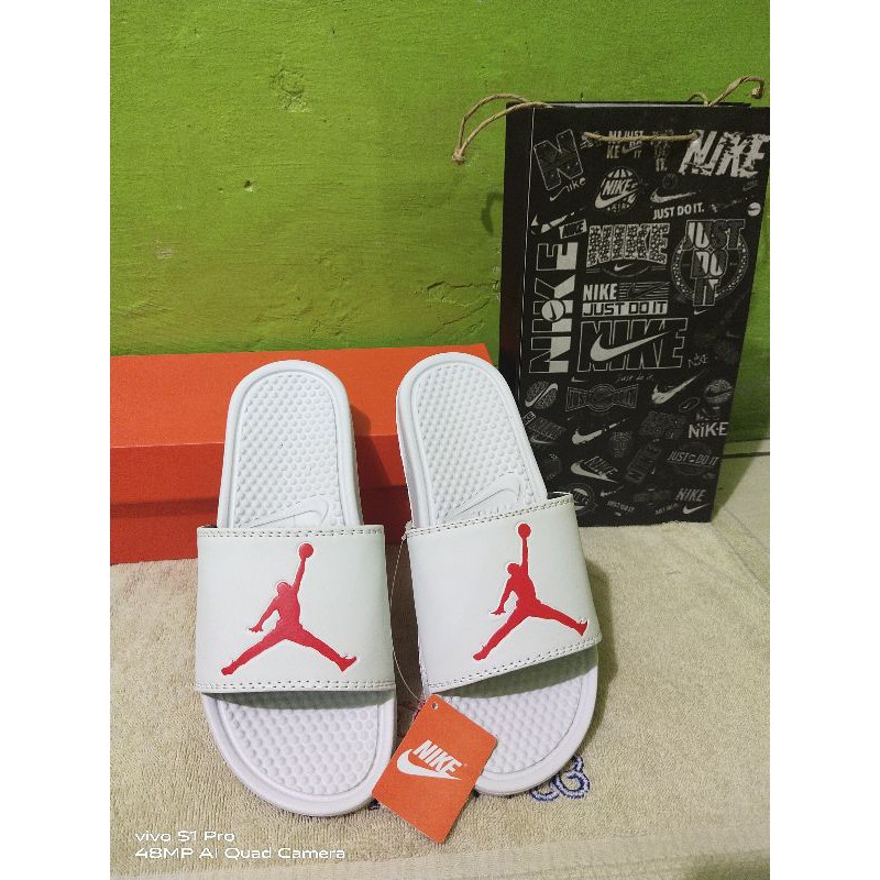 Sandal Slide Benassi Jordan Pria Wanita | Sandal Slop Cowo Cewe | Sendal Slop | Sandal