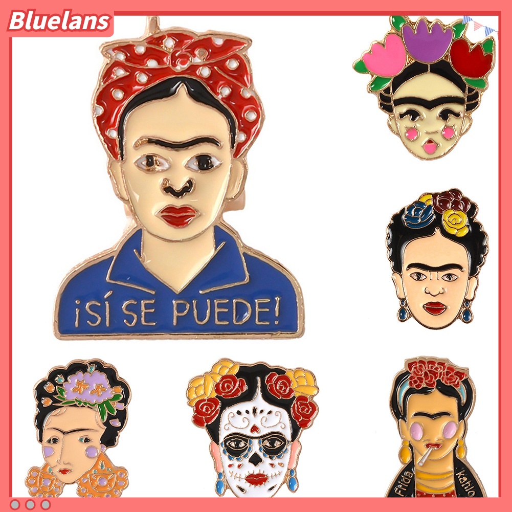 Bluelans Cartoon Enamel Frida Kahlo Mexican Badge Collar Brooch Pin Clothes Jewelry 