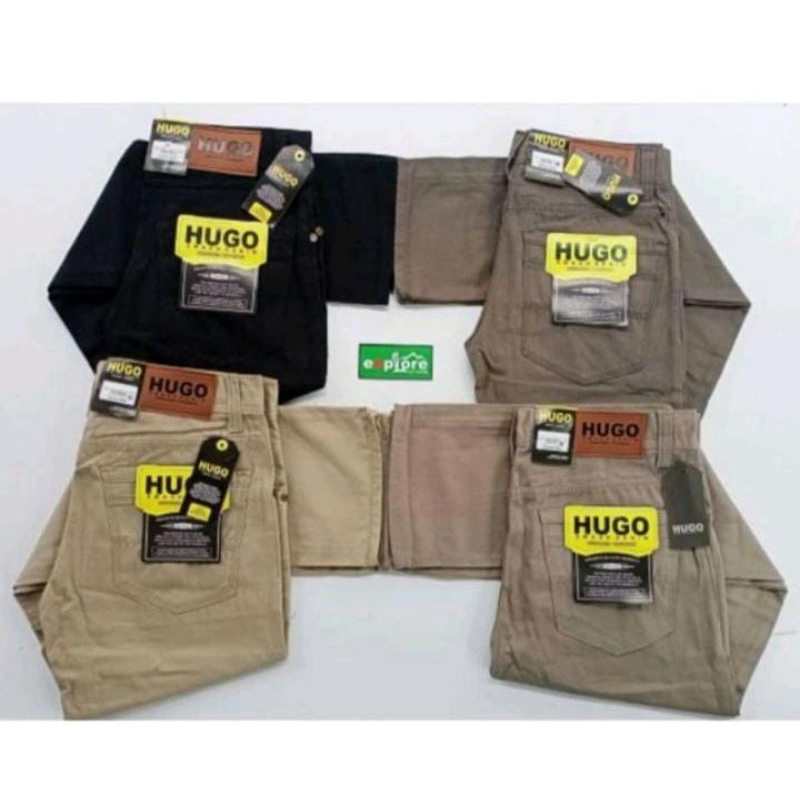 Celana Kanvas Hugo pria/celana panjang Kanvas Hugo murah/Celana kanvas