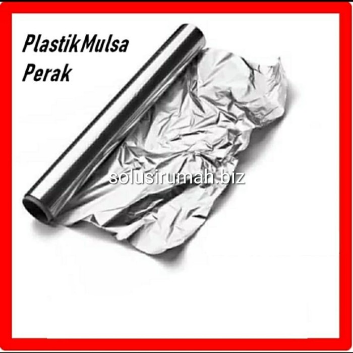 PLASTIK MULSA LEBAR 1100MM SILVER SILVER per 1m 1 meter lari 1 m 100cm