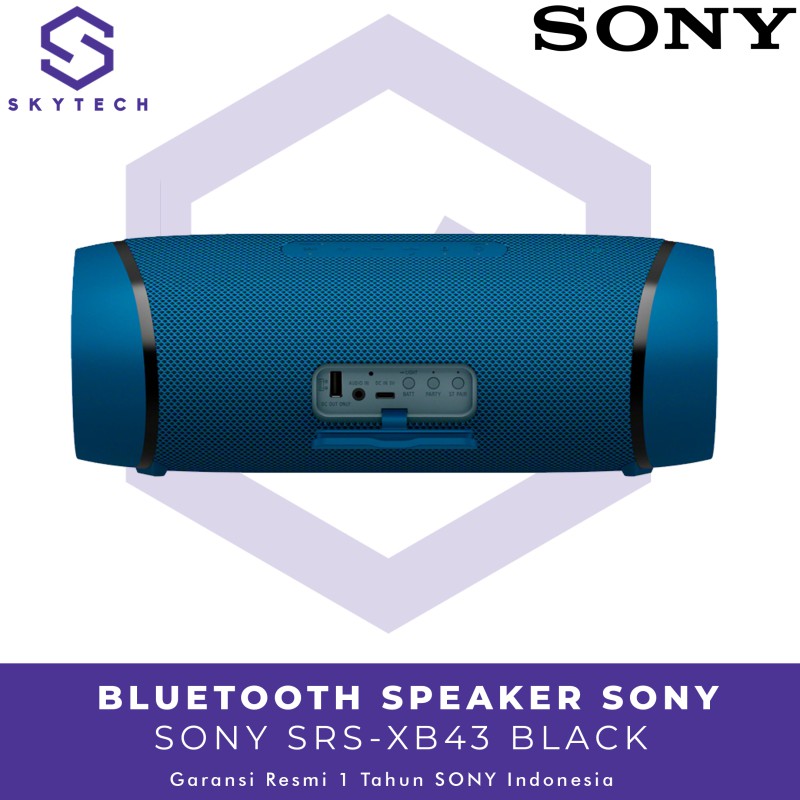 SPEAKER BLUETOOTH SONY SRS XB43 BLUE ORIGINAL GARANSI RESMI