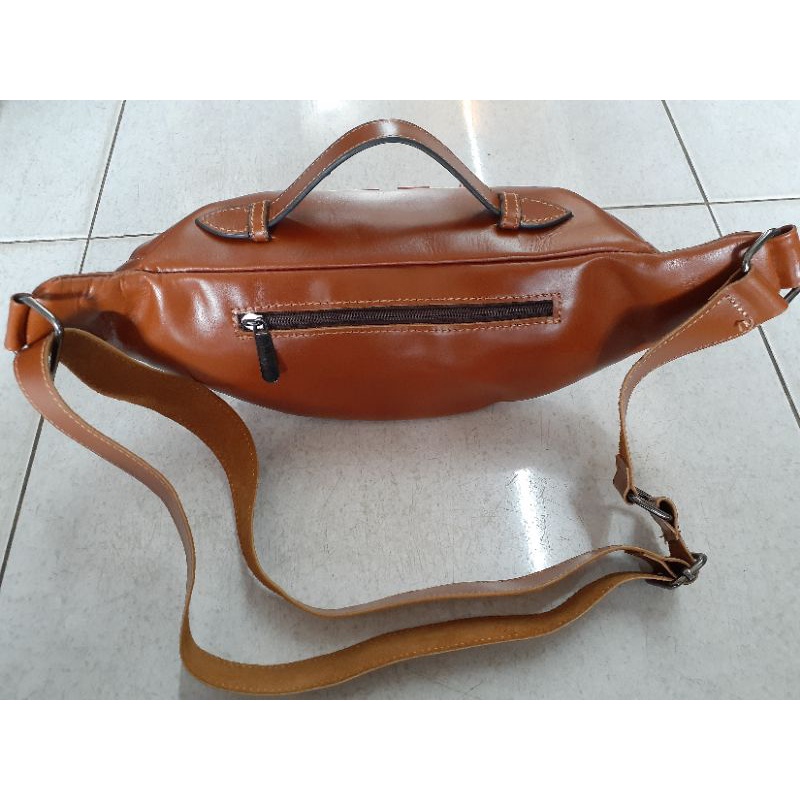 Tas Waistbag Kulit Asli