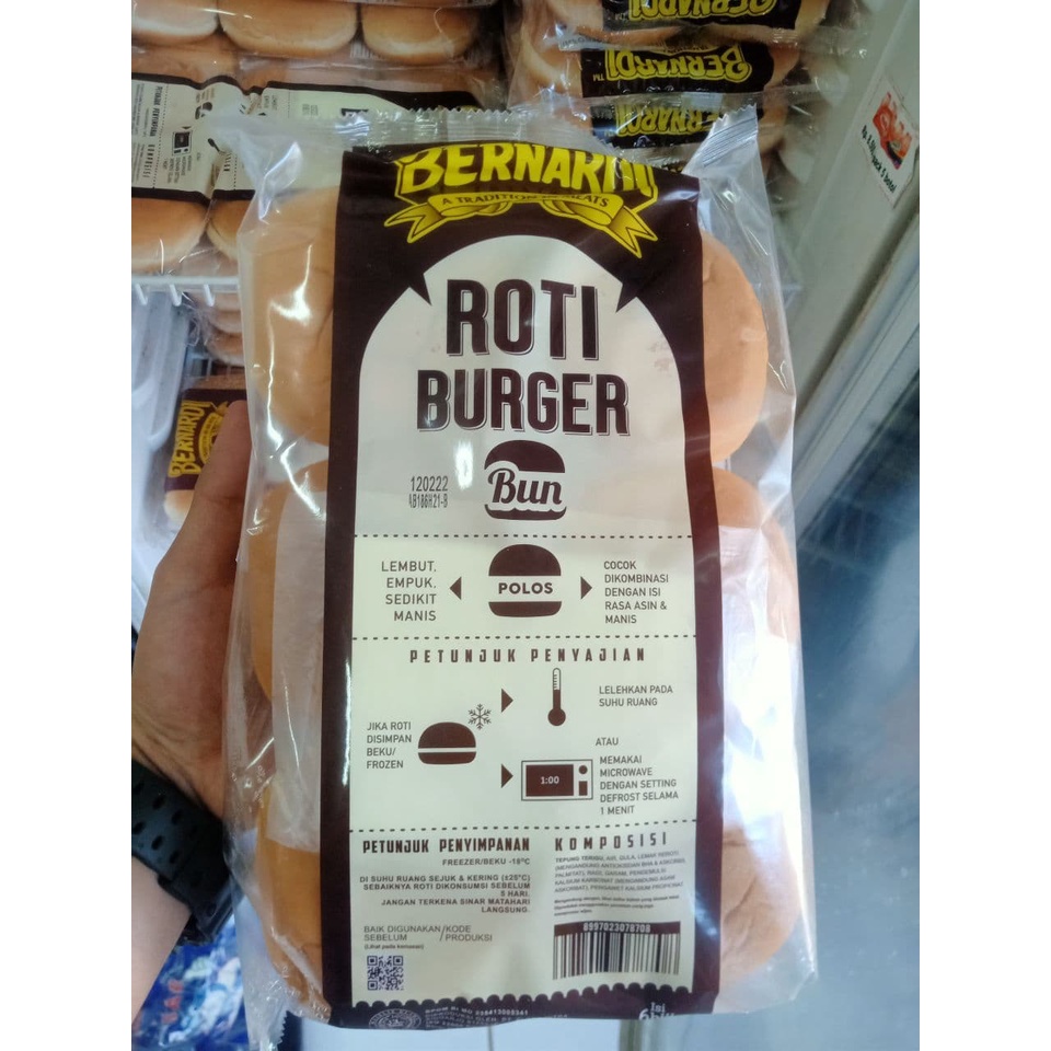 

ROTI BURGER BUNS POLOS ISI 6 BERNARDI - ROTI FRESH PURWAKARTA