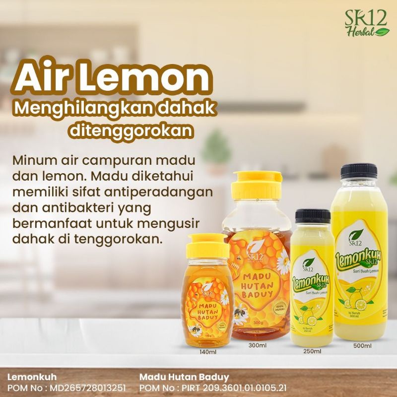 SR12 LEMONKUH / SARI LEMON ORIGINAL / MINUMAN NUTRISI DIET DETOX HERBAL PELANGSING ALAMI 250ml