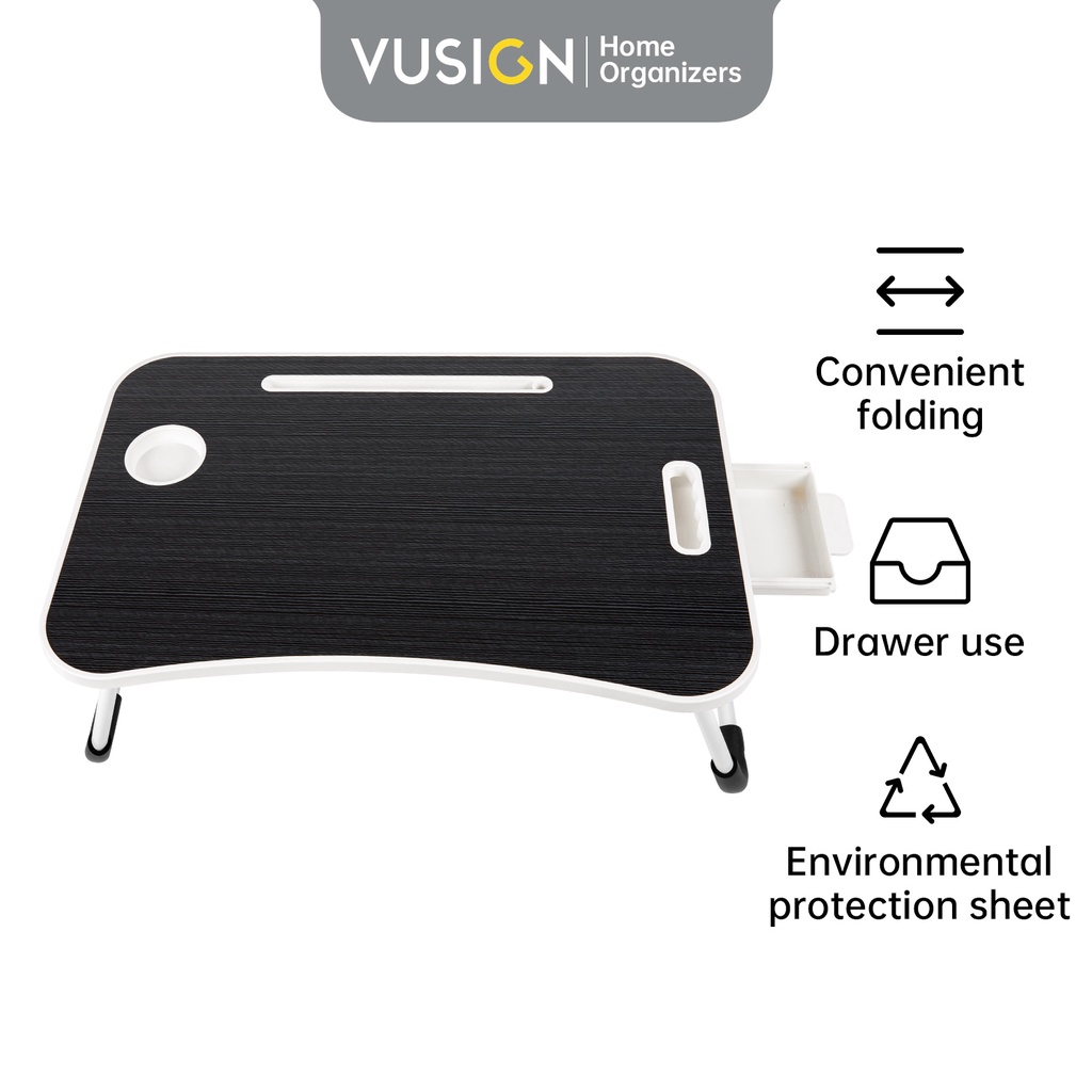 Vusign Folding Table / Meja Belajar Laptop Lipat Warna-Warni Dengan Laci Penyimpanan VS862
