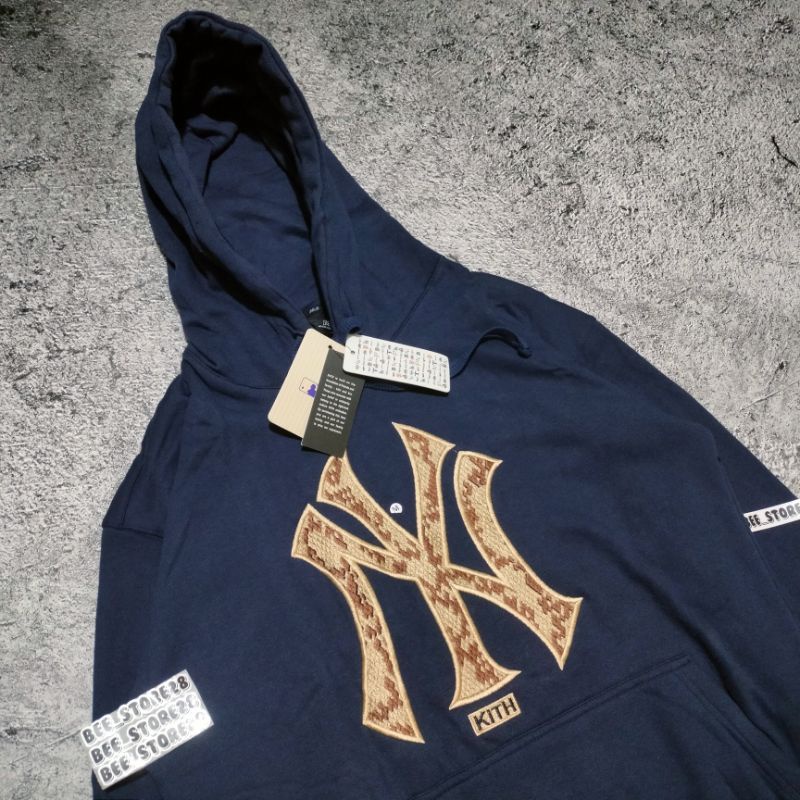 SWEATER HOODIE NY MBL YANKEES X KITH FULL BORDIR AUTHENTIC PREMIUM