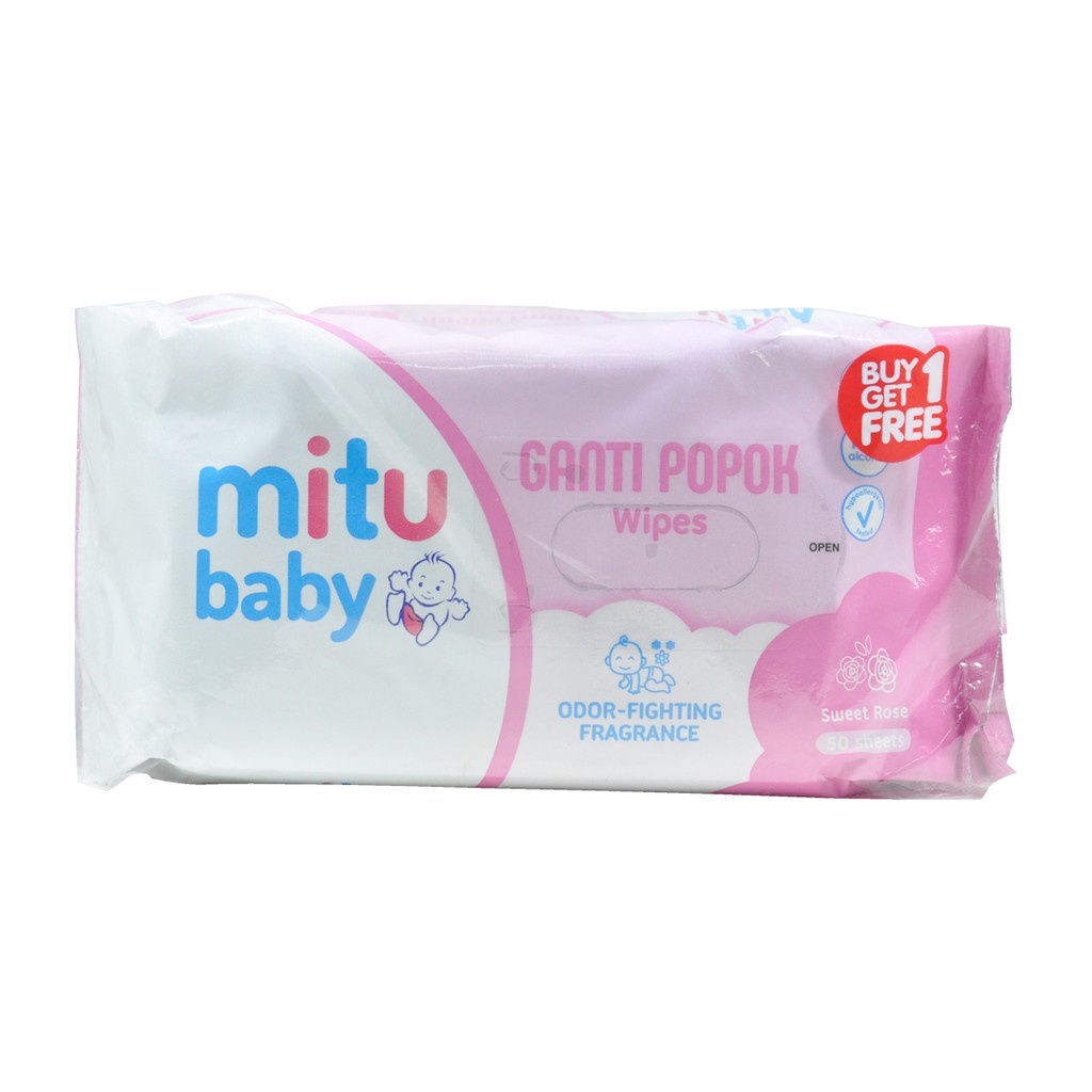 Mitu Baby Tissu Basah Ganti Popok 50+50 sheet ORIGINAL-BPOM