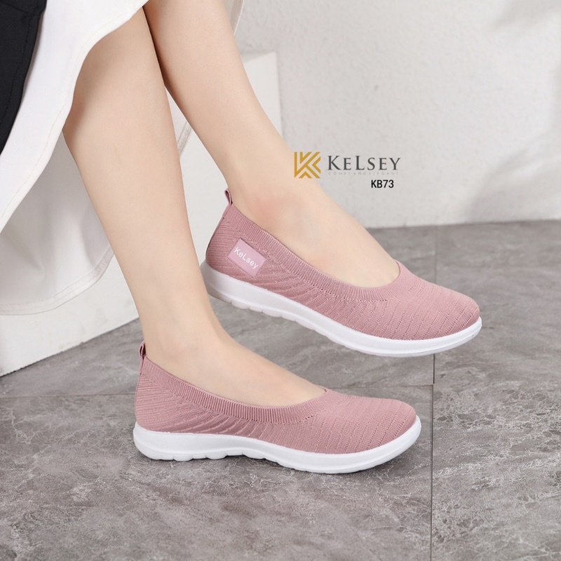 (GRATIS ALAS KAKI) NICOLE SEPATU SLIP ON KELSEY KB73  Flyknit Shoes Flats import