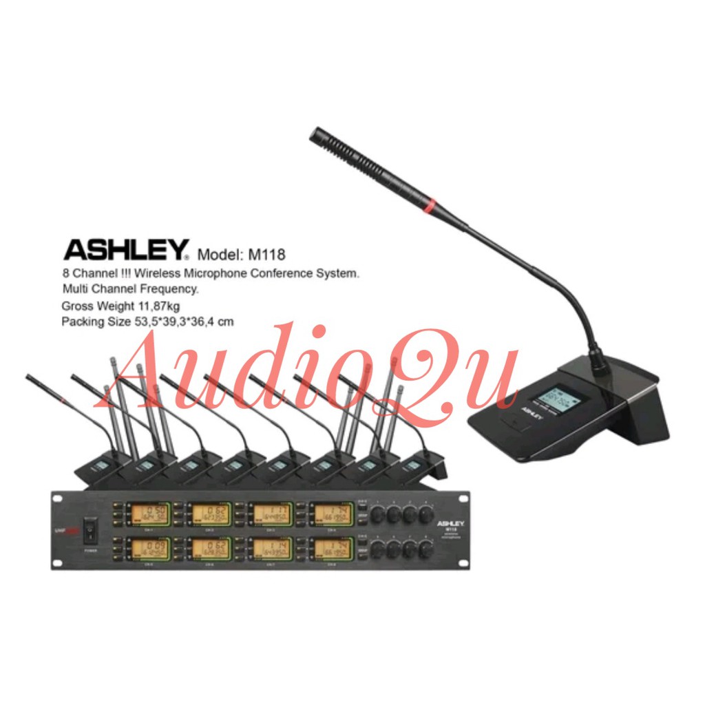 MIC WIRELES ASHLEY M118 ( ORIGINAL) MIC MEJA , CONFERENCE MIC
