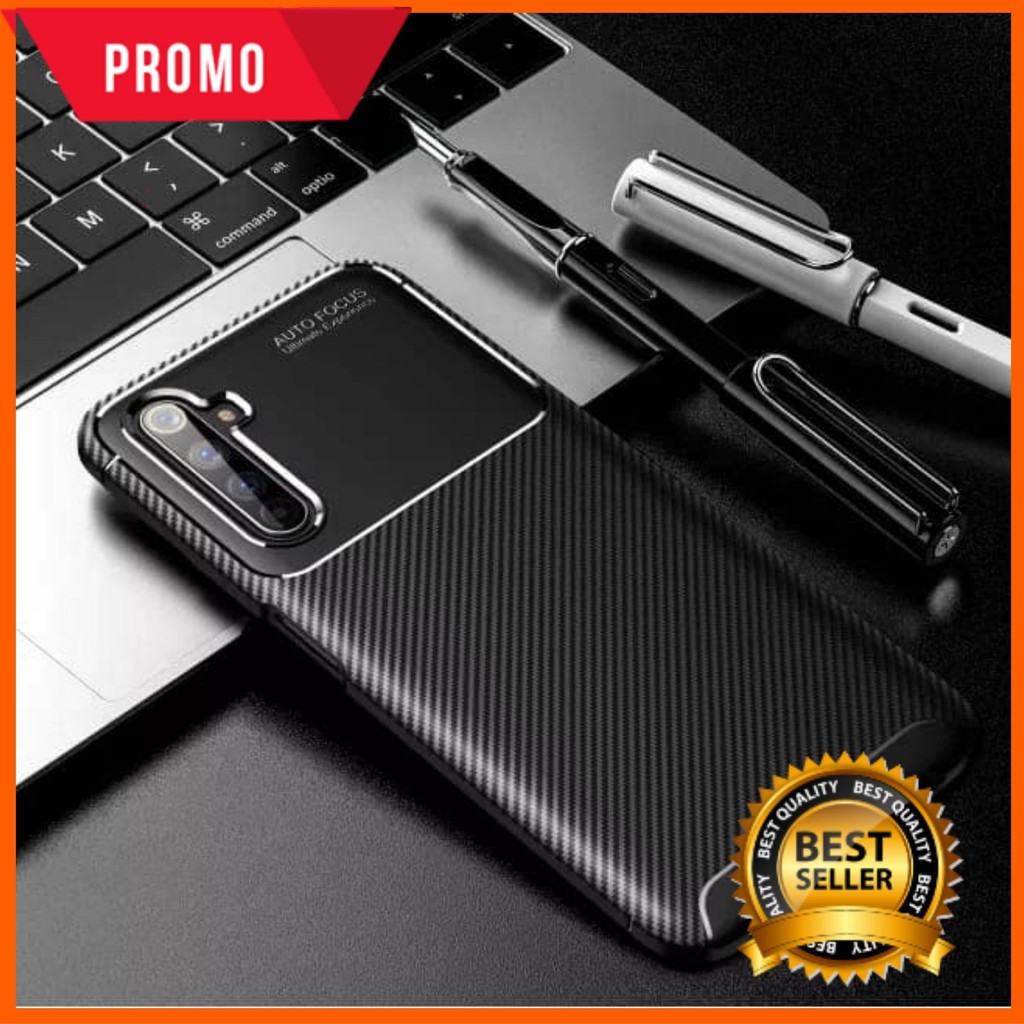 CASING REALME 6 6 PRO SOFT CASE AUTOFOCUS CARBON ORIGINAL