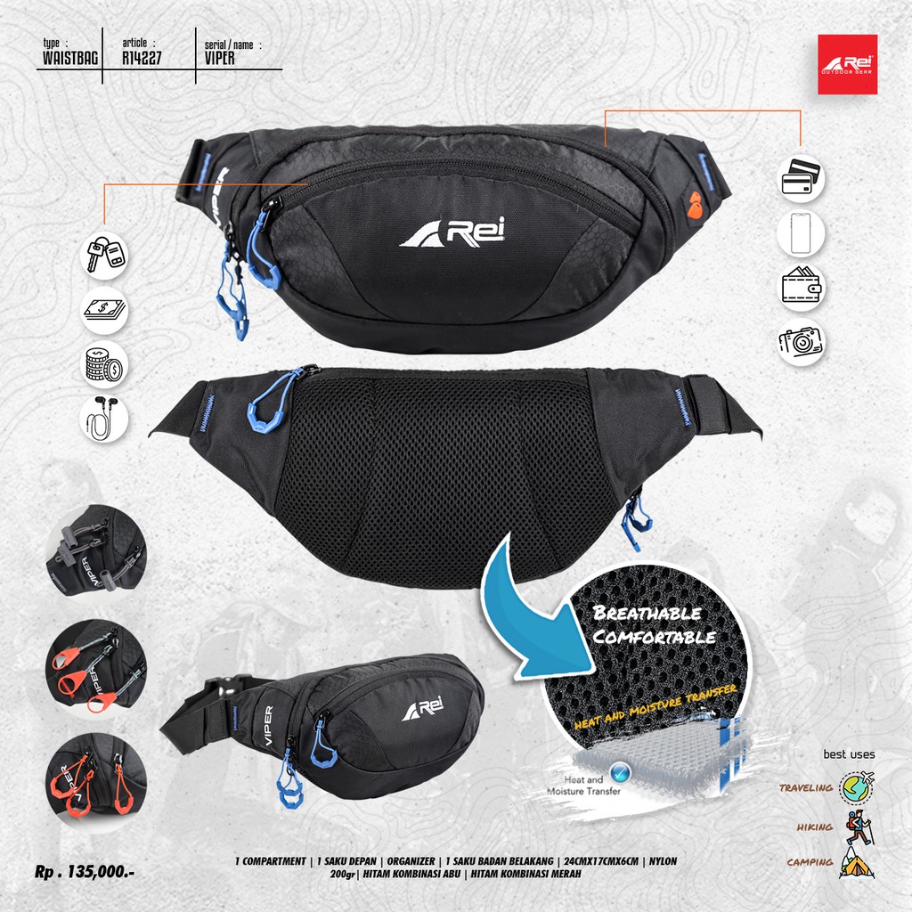 TAS WAISTBAG AREI REI VIPER TERLARIS
