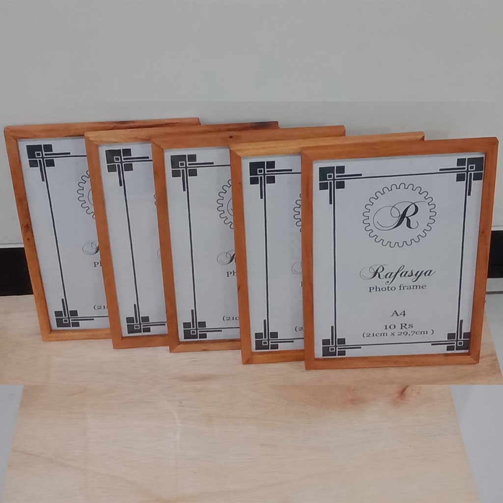 FRAME FOTO PREMIUM WOOD KAYU ASLI  / FIGURA / PIGURA / BINGKAI UK 10R 21X25 dengan mika