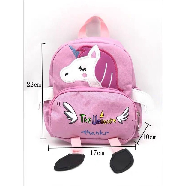 Tas Ransel Anak / Tas Sekolah Kanvas Motif The Unicorn