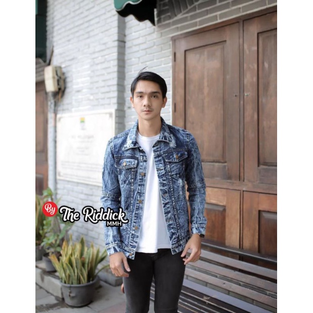 JAKET THE RIDDICK SOBEK POLOS PRIA JAKET JEANS PRIA MURAH JAKET DENIM COWOK KEREN