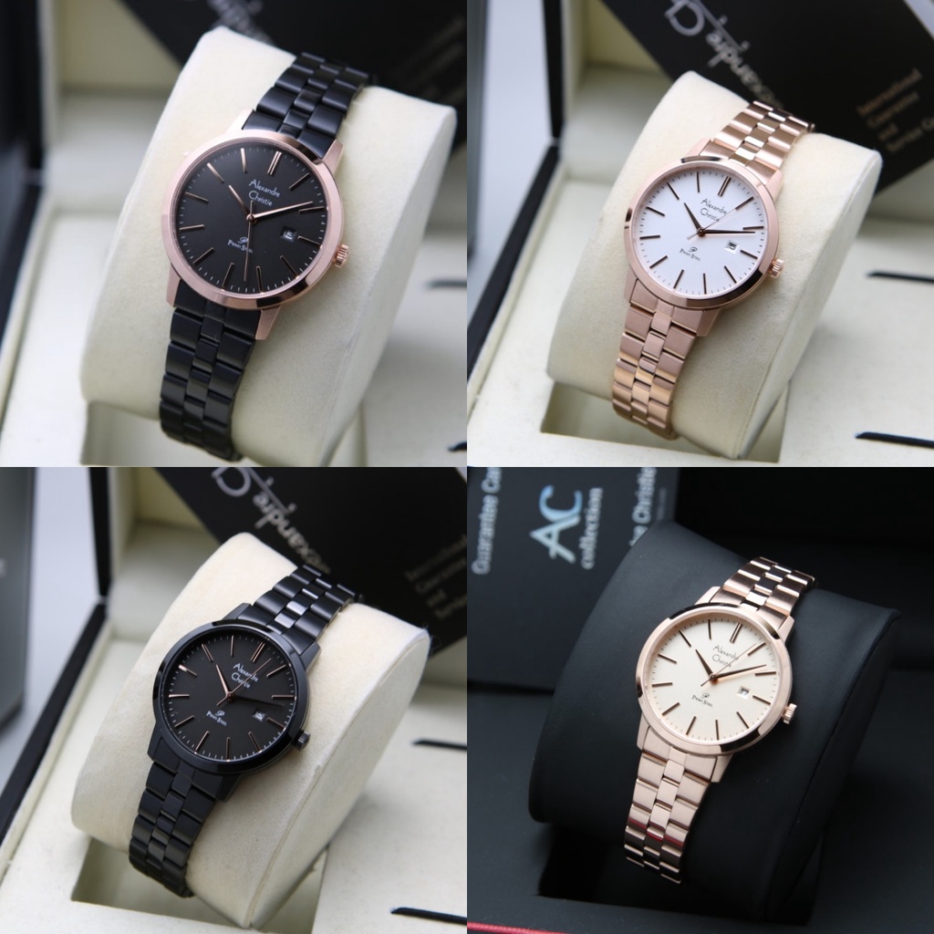 Jam Tangan Wanita Alexandre Christie AC 1007 / AC1007 Rantai Original Garansi 1 Tahun