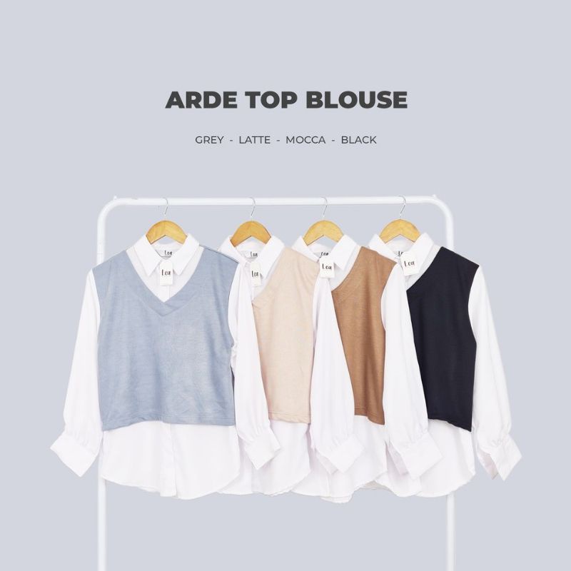 ARDE TOP BLOUSE | PAKAIAN KEKINIAN | BAJU CEWEK KEKINIAN | KEMEJA CEWEK KEKINIAN