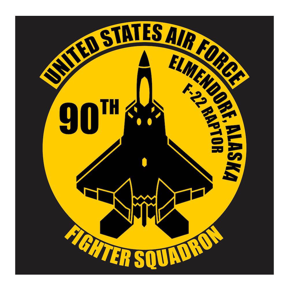 US Air Force F-22 Raptor Squadron 90th series 2 Cutting Sticker