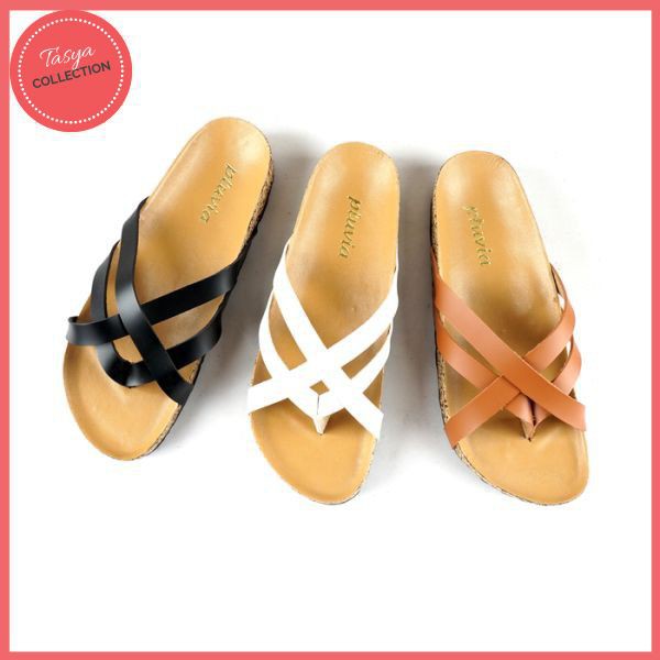 NADIA Sandal Flat Wanita Footbed