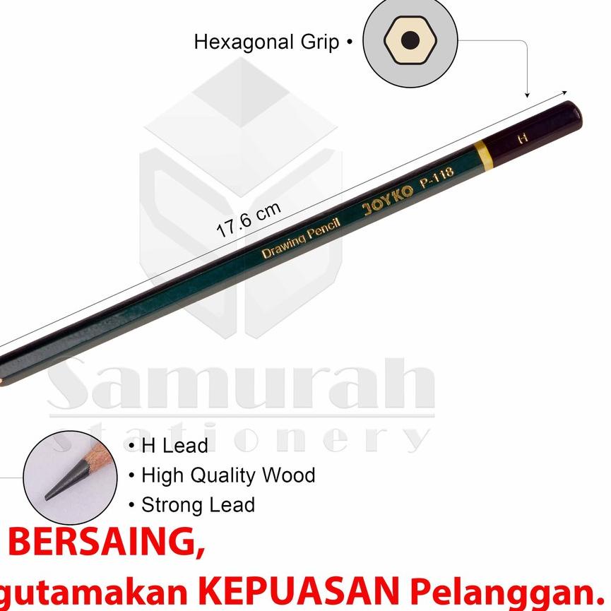 

BAYAR DITEMPAT✔️Drawing Sketch Pencil Joyko P-118-14 / Pensil Kayu Gambar Sketsa Set Lengkap P 118 isi 14 Pcs|SQ3