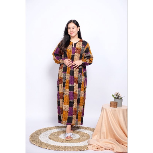 Daster habel busui lengan panjang gamis merk Verell-3