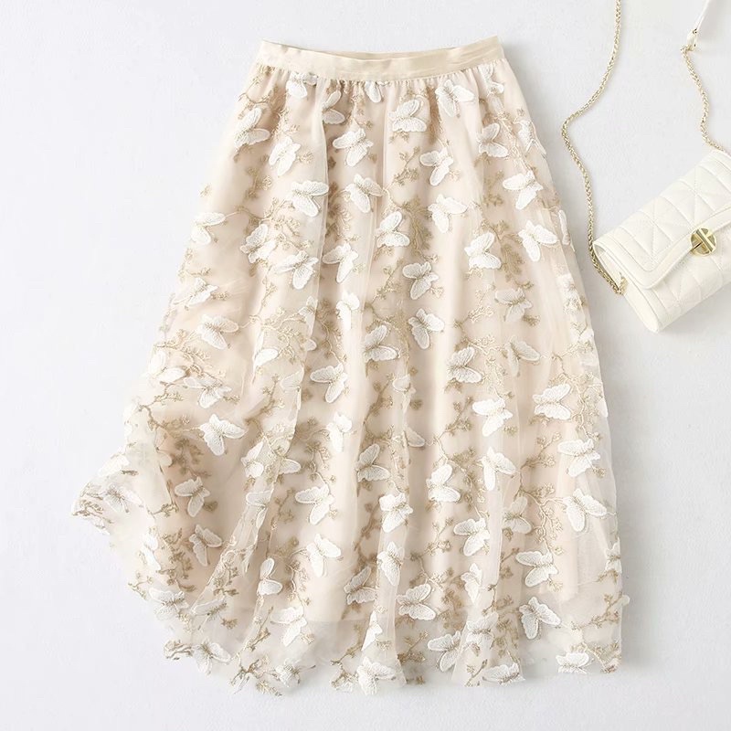 [ Retro Series ] 3D Butterfly Midi Tutu Skirt Premium ( Rok Tutu 3D Kupu Kupu )
