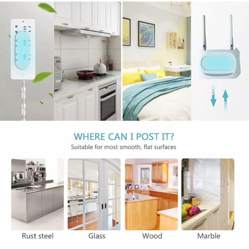 Tempelan Magic Serbaguna Praktis ~ Wall Plug Holder / Tempelan Remote / Tempelan Router Wifi