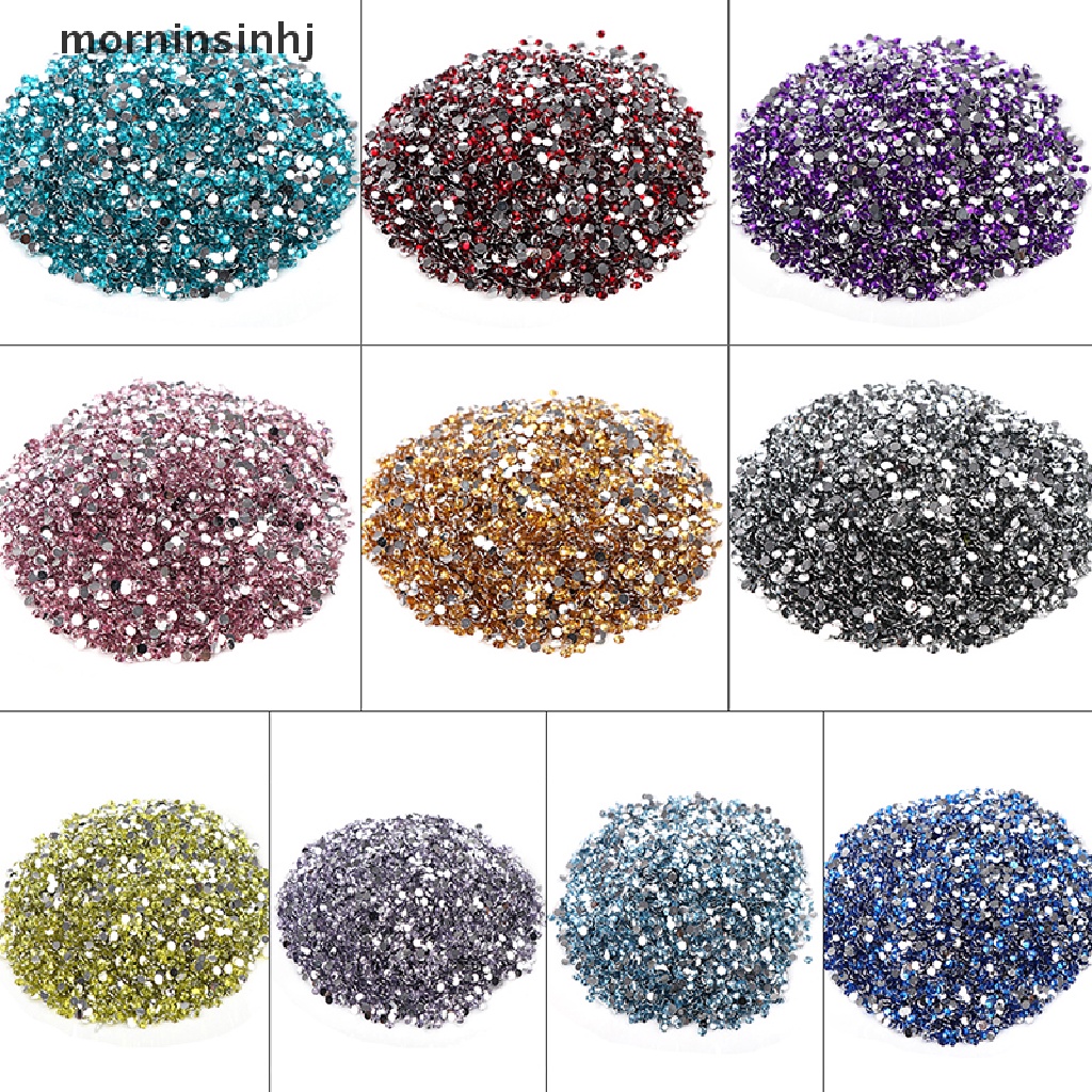 Mornin 10000pcs Kristal Jelly Flatback 3mm Untuk Dekorasi Nail Art