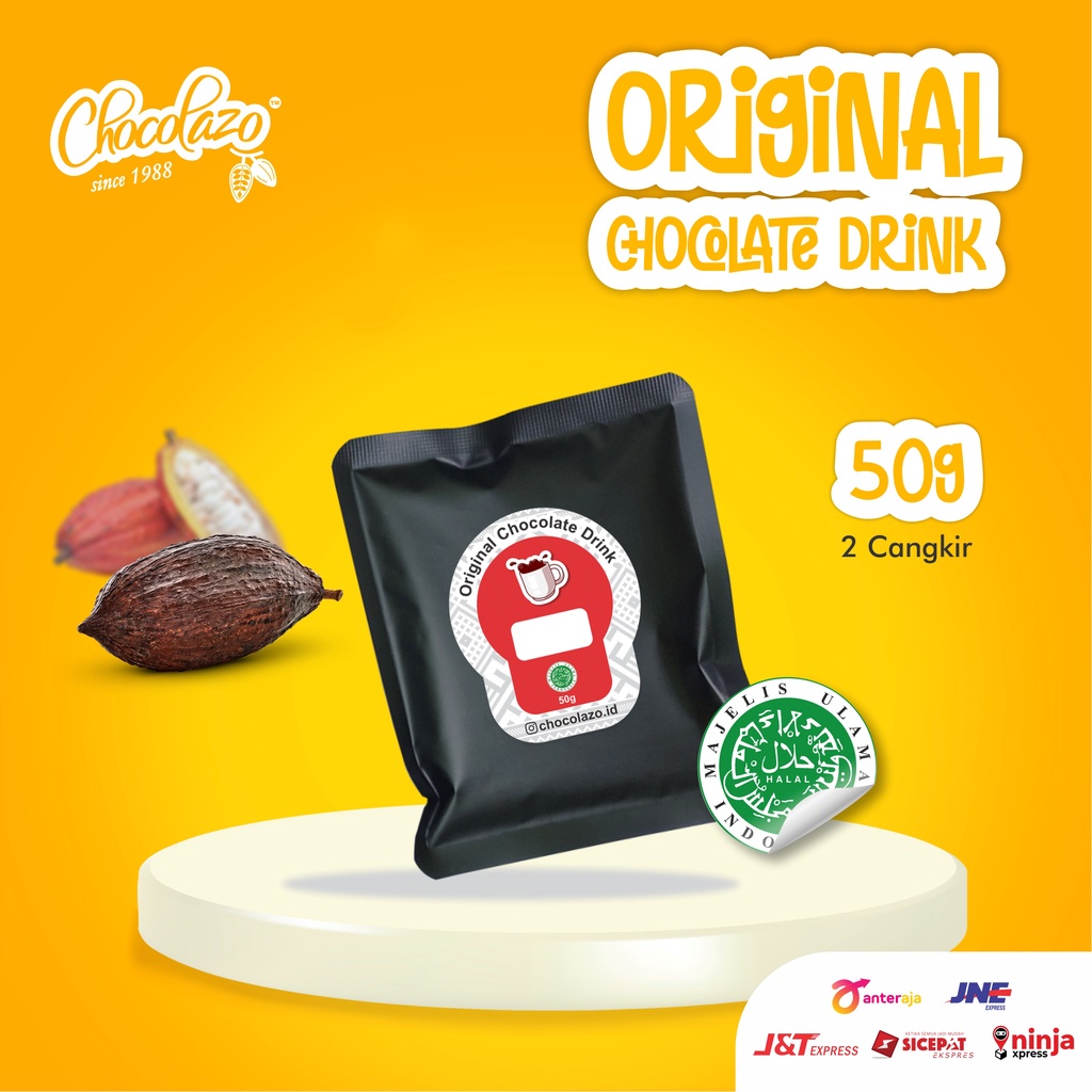 

COKLAT BUBUK SIAP SEDUH ORIGINAL CHOCOLATE DRINK 50G BUBUK MINUMAN PREMIUM COCOA DRINK