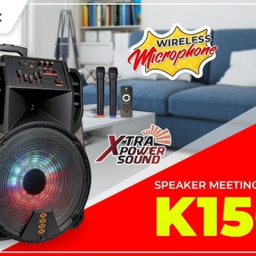 speaker advance k1506 k 1506 meeting 15&quot; inch free 2 pcs mic wireles super jernih mantap