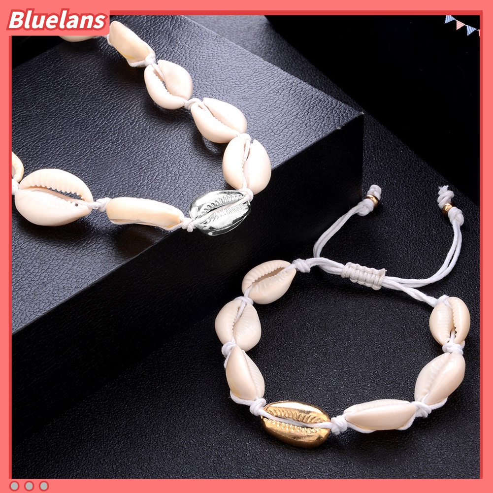 Gelang Kaki Tali Motif Kerang Gaya Boho Untuk Wanita