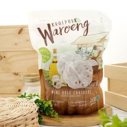 Kropoek Waroeng Mini Rose Crackers 500gr