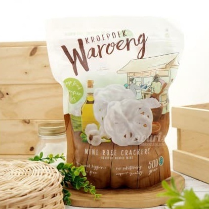 Kropoek Waroeng Mini Rose Crackers 500gr