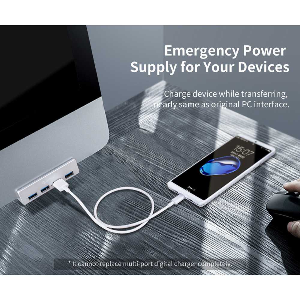 IDN TECH - Orico USB Hub 3.0 Clip-on Type Aluminium 4 Port - MH4PU