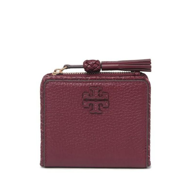 Tory Burch Taylor Mini Wallet Imperial Garnet Original