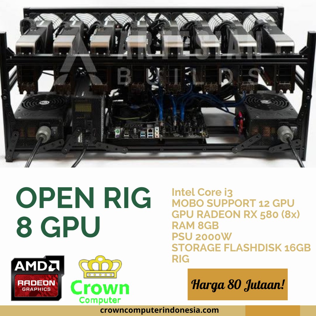 MINING RIG 8 GPU RADEON RX 580