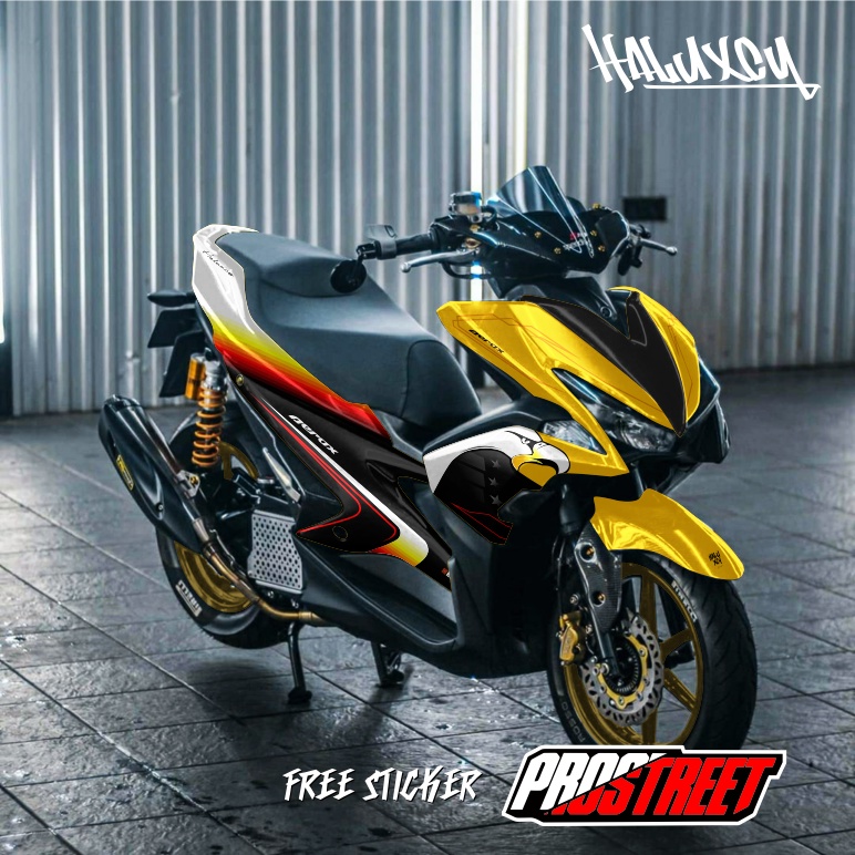 DECAL AEROX 155 FULL BODY DECAL AEROX KEREN DECAL AEROX FULL BODY GLOSSY BY HALUXCY