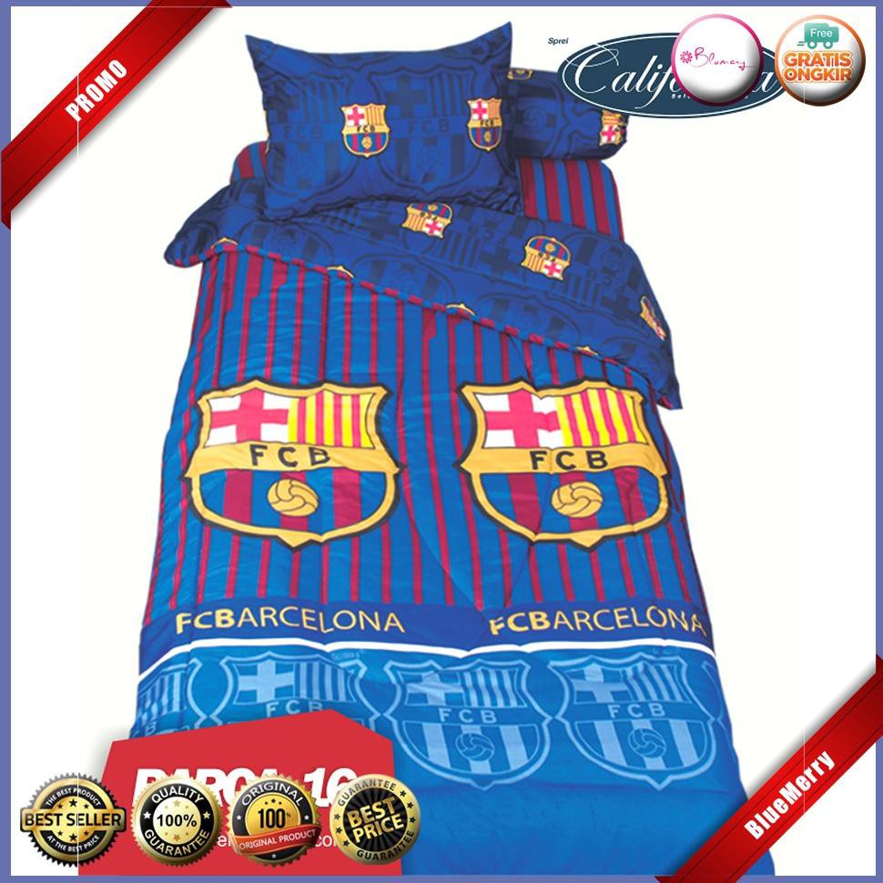 Sprei California Barca 16 No.4 Single 100 Seprai Sprai Bantal Guling BMSC166