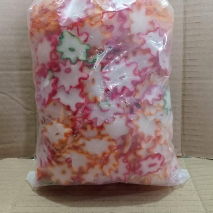 

Kerupuk bintang warna warni mentah 500 gr