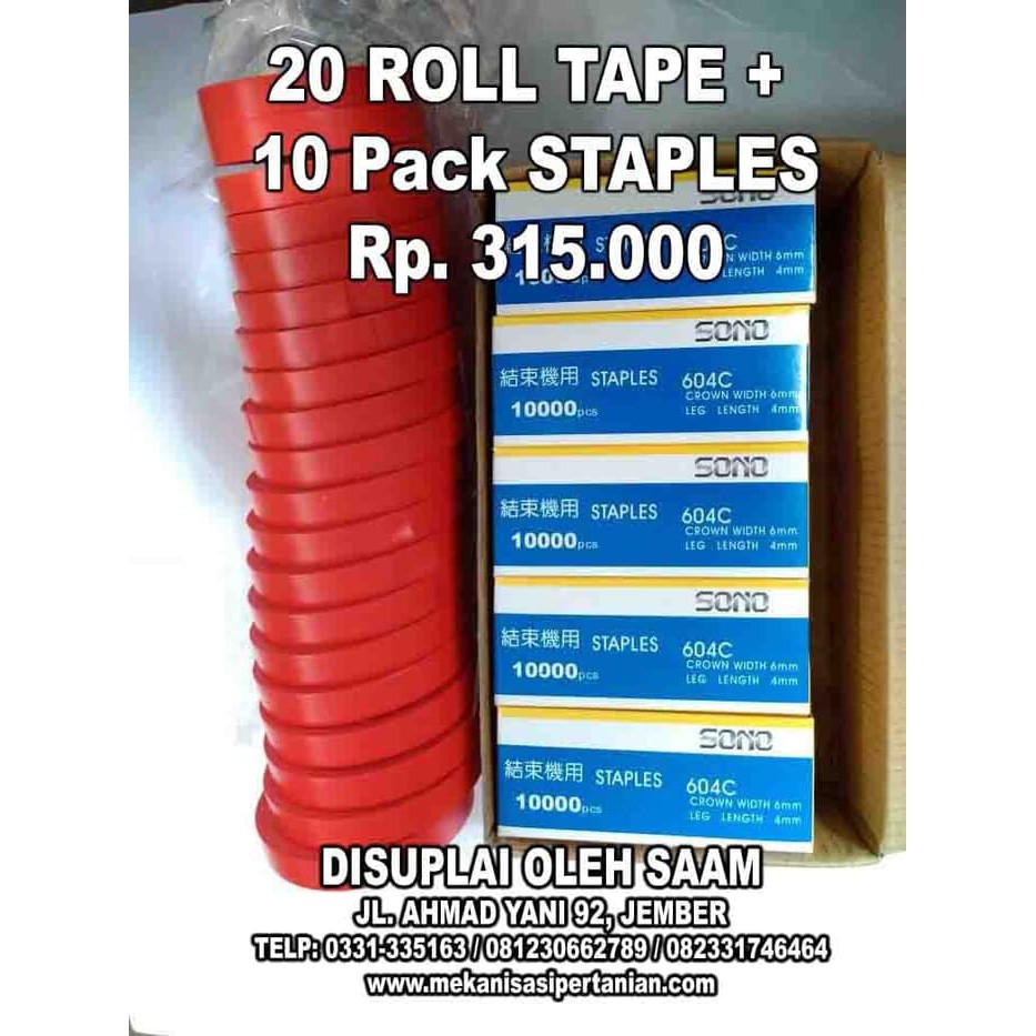 

PERKEBUNAN/ PAKET ISI ULANG TAPE TOOL ROLL TAPE DAN STAPLES